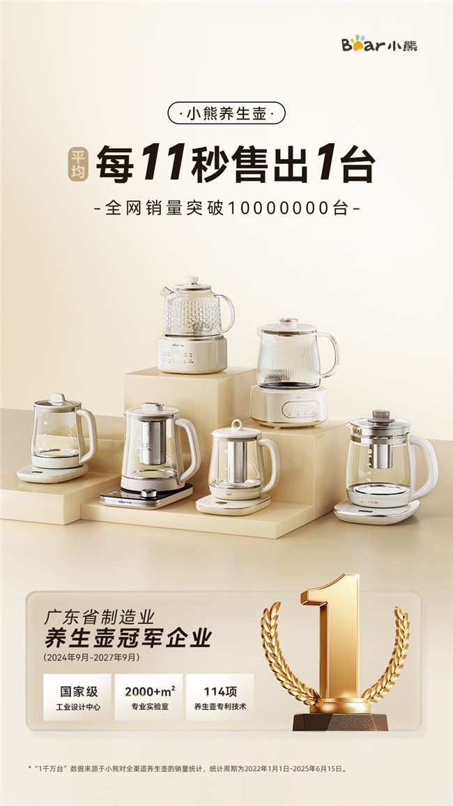 为何能持续领先？小熊电器养生壶：以卓越品质，赢万变市场