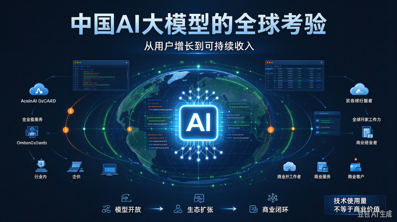 中国AI大模型走向全球，用户增长之后如何实现商业变现？